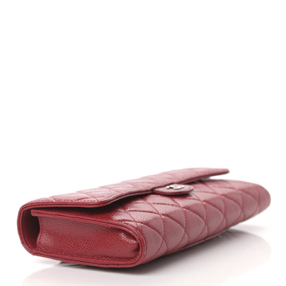 Chanel Caviar Quilted Travel Wallet Red 4 of 13
