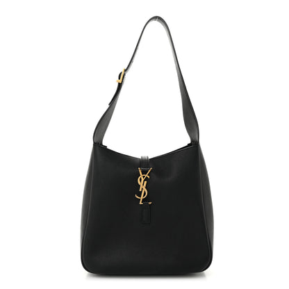 Saint Laurent Smooth Calfskin Small Le 5 A 7 Soft Hobo Black 1 of 11