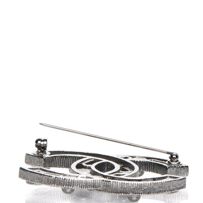 Chanel Ruthenium Pearl CC Brooch Black 4 of 5