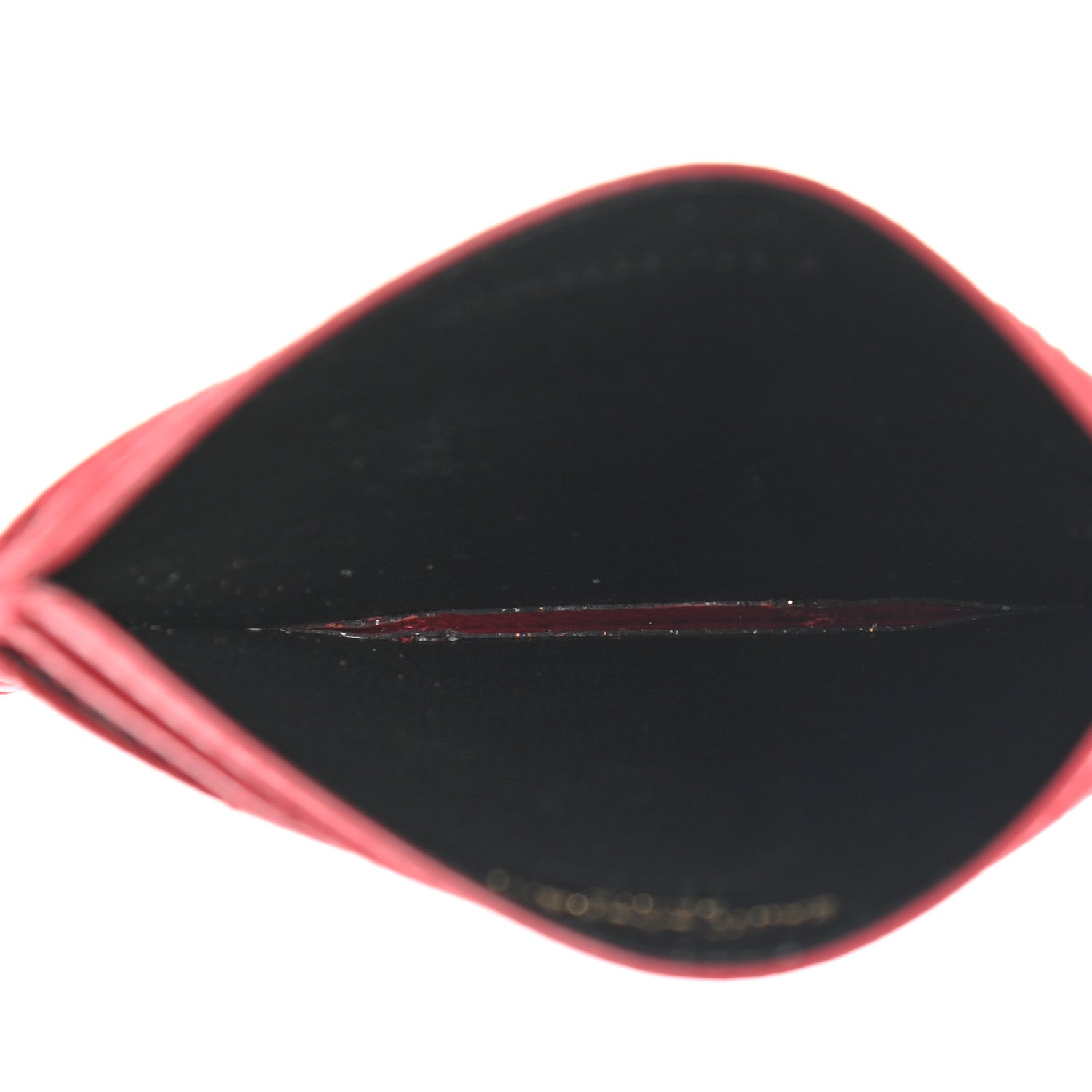 Saint Laurent Grain De Poudre Matelasse Chevron Monogram Credit Card Case New Red 5 of 7