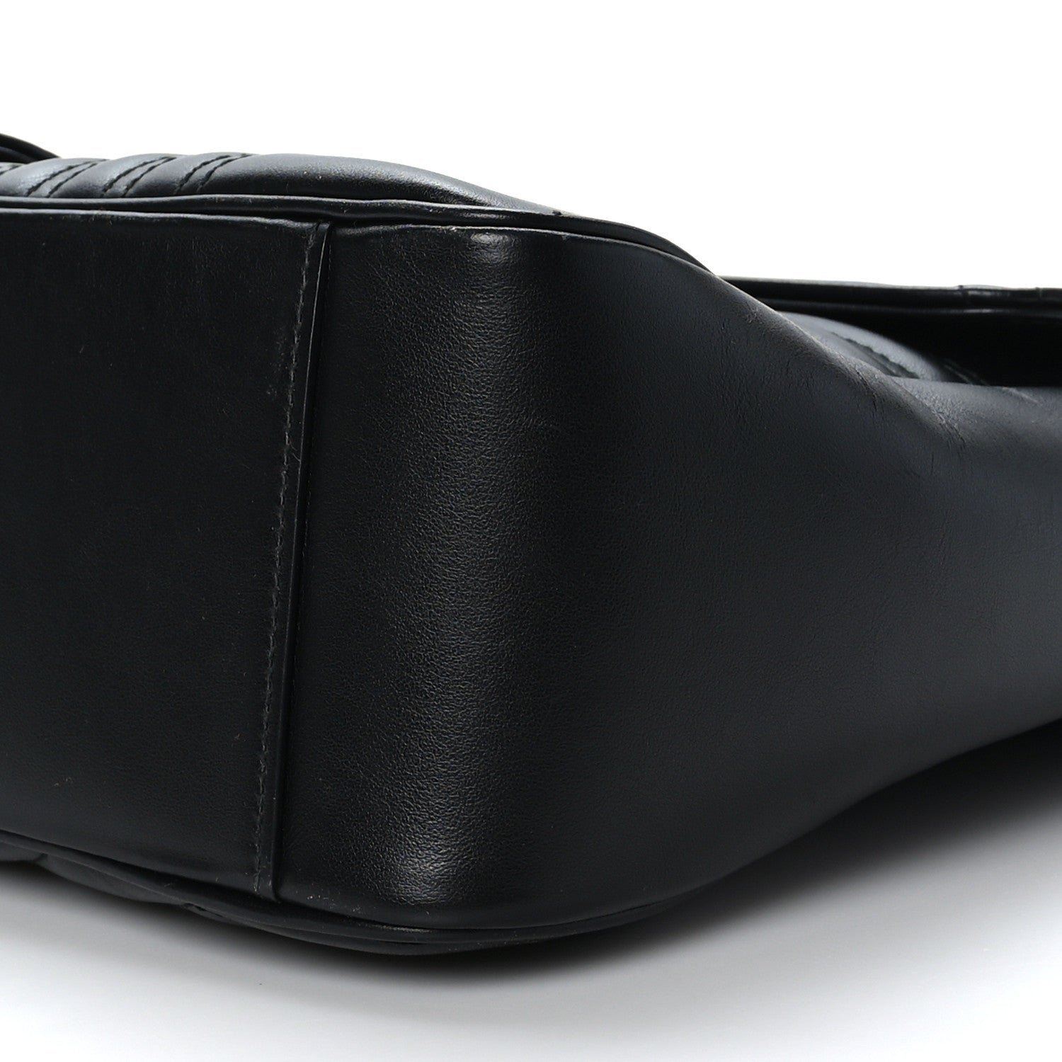 Gucci Calfskin Matelasse Large GG Marmont Shoulder Bag Black 9 of 9