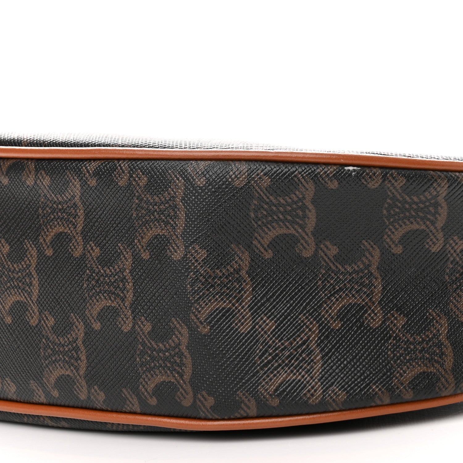 Celine Triomphe Canvas Calfskin Ava Shoulder Bag Tan 11 of 12