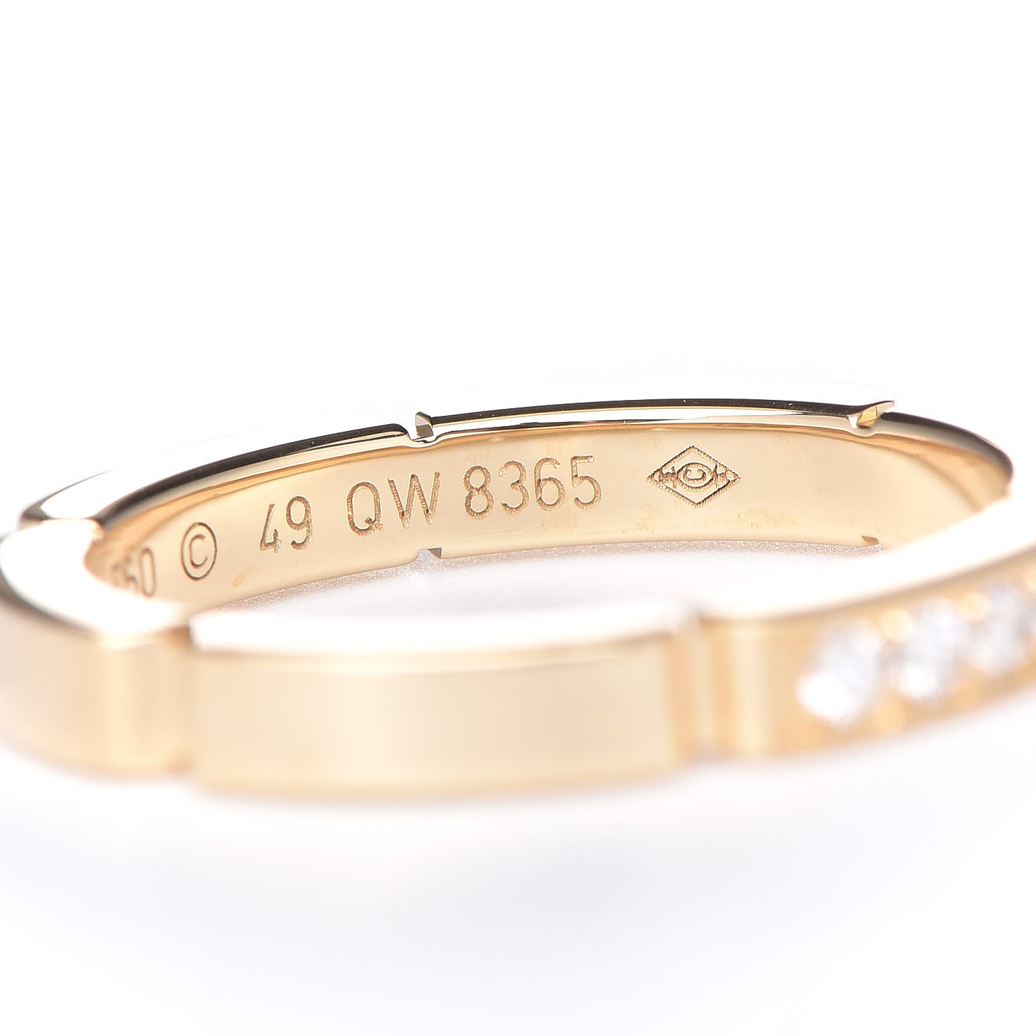 Cartier 18K Yellow Gold Diamond Maillon Panthere Wedding Band Ring 49 4.75 7 of 8