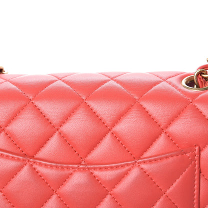 Chanel Lambskin Quilted Mini Rectangular Flap Red 15 of 18