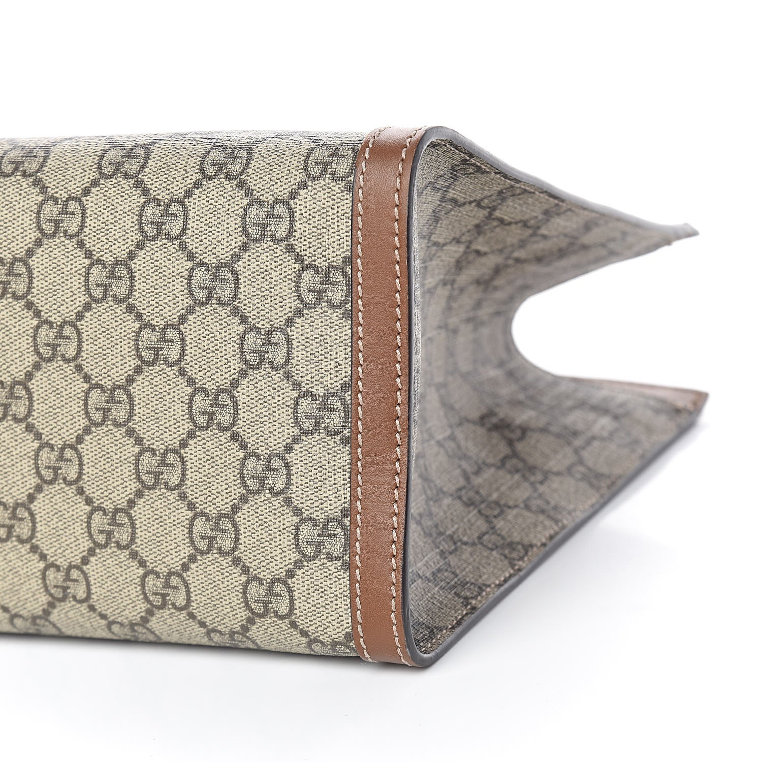 Gucci GG Supreme Monogram Medium Padlock Tote Beige Cuir 9 of 11