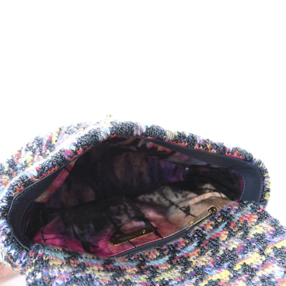 Chanel Tweed Quilted Medium Chanel 19 Flap Dark Multicolor 5 of 11
