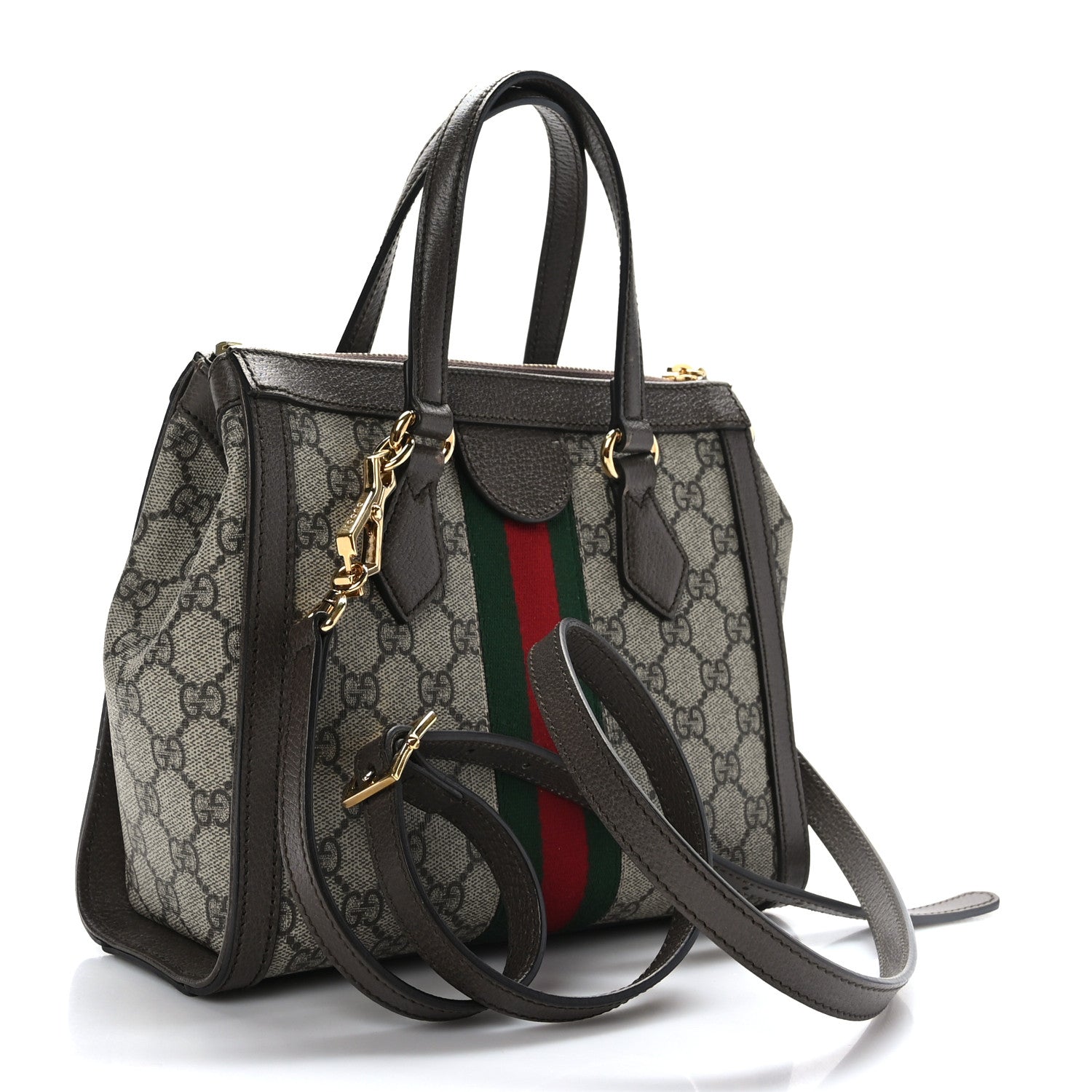 Gucci GG Supreme Monogram Small Ophidia Tote Bag Brown 3 of 10