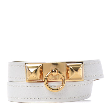 Hermes Swift Rivale Double Tour Bracelet S White 1 of 5