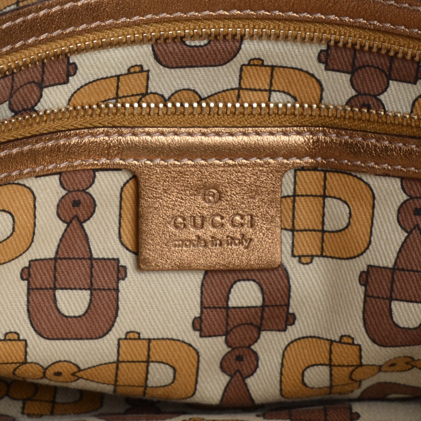 Guccissima Medium Britt Tote Gold