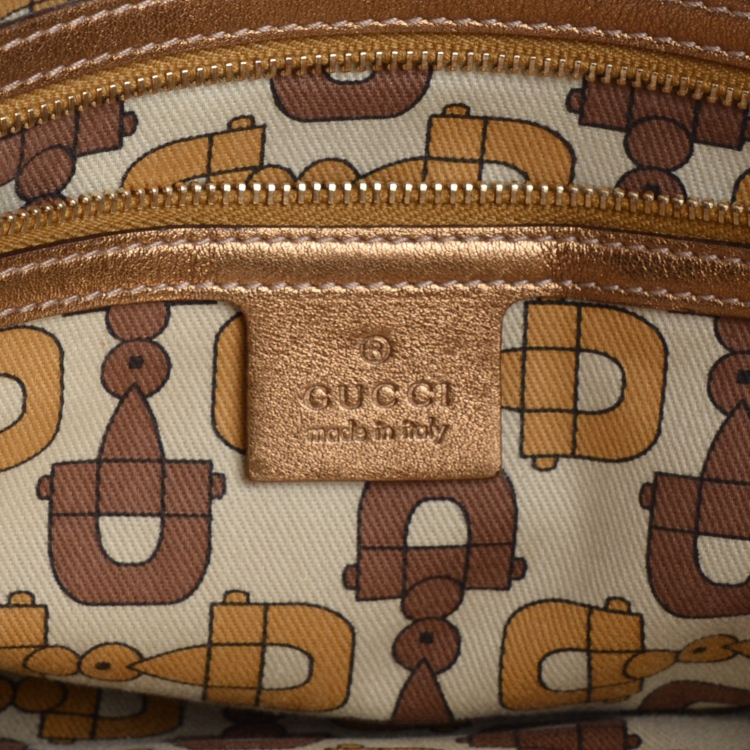 Gucci Guccissima Medium Britt Tote Gold 6 of 8