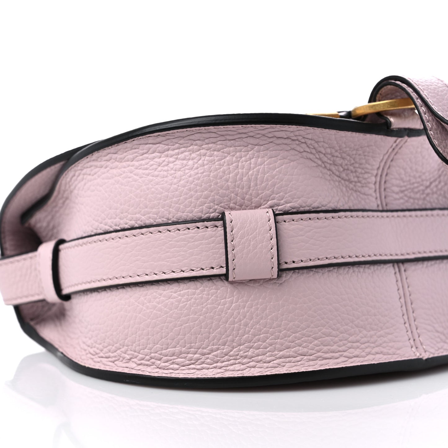 Grained Calfskin Small Marcie Saddle Bag Misty Lavender