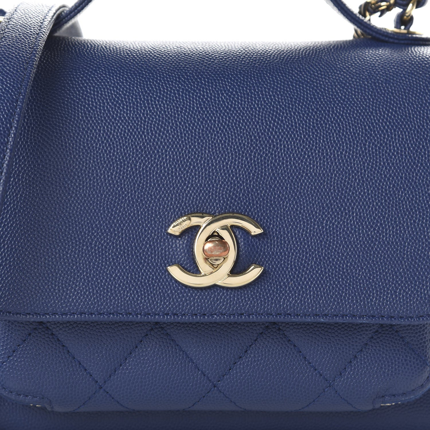Chanel Caviar Quilted Small Business Affinity Flap Dark Blue 10 of 10