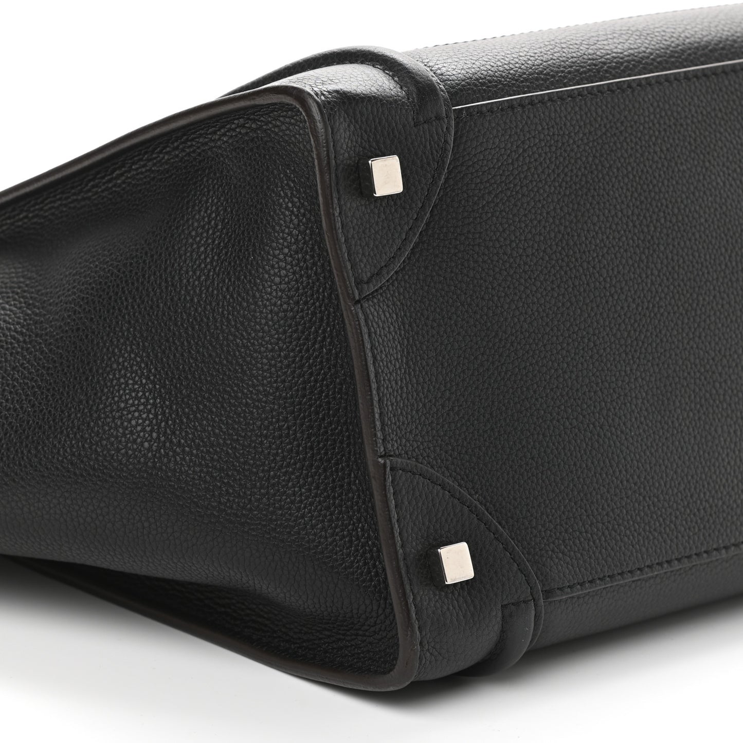 Drummed Calfskin Mini Luggage Black
