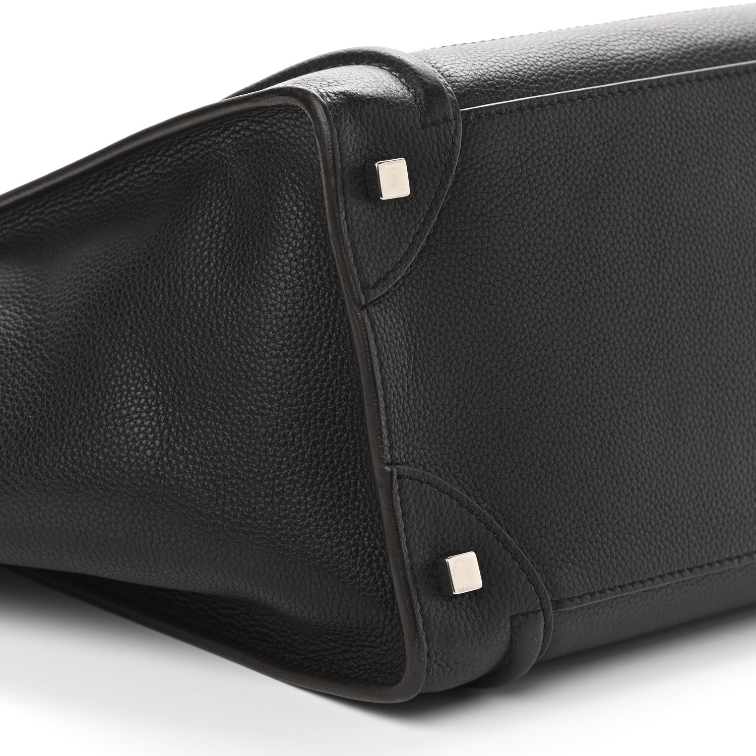 Celine Drummed Calfskin Mini Luggage Black 8 of 9