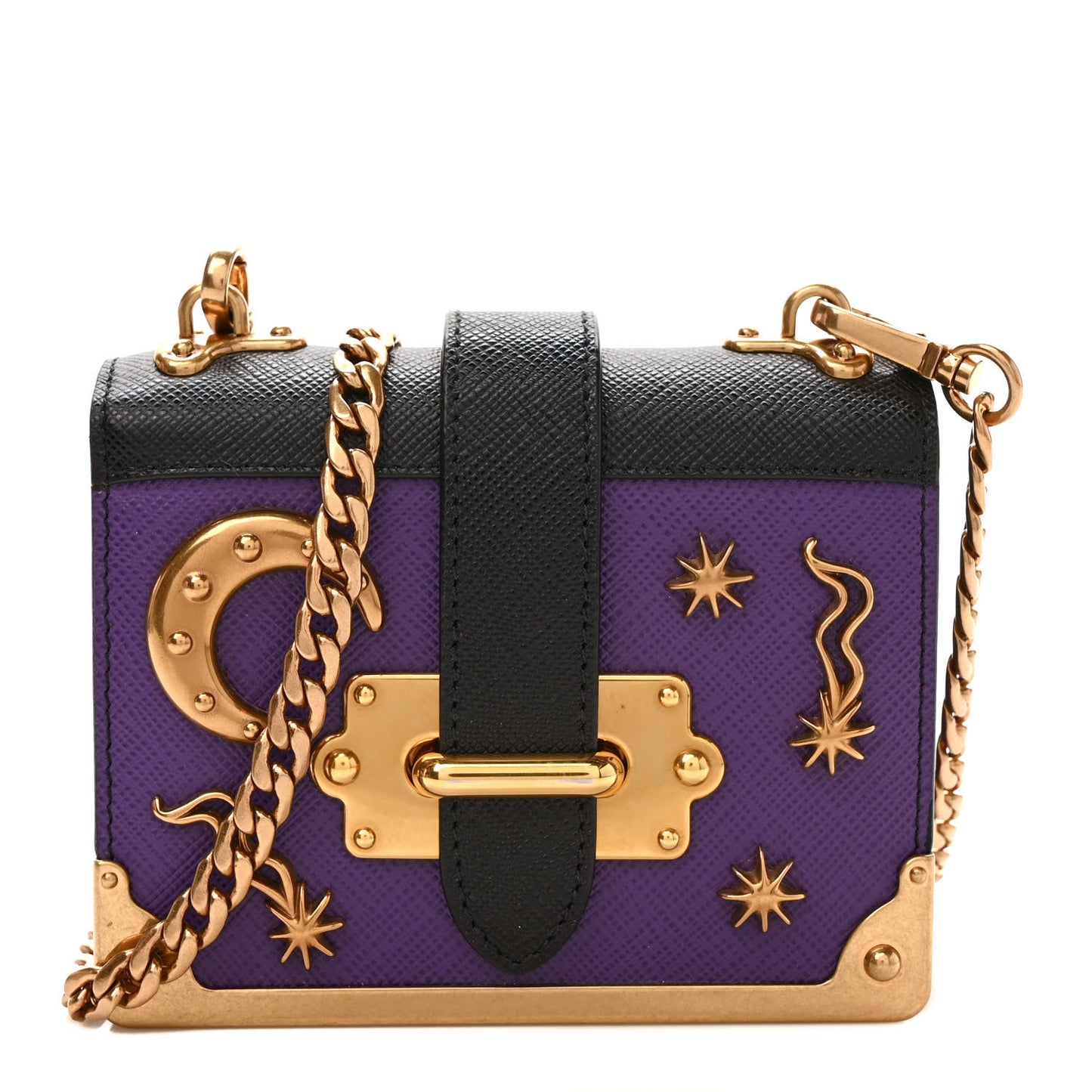 Saffiano Astrology Mini Cahier Bag Viola Black