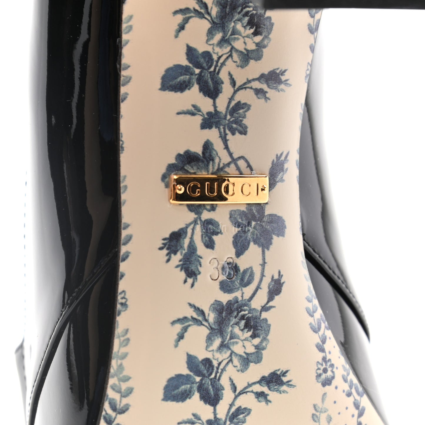 Vernice GG Victoire 55mm Loafer Pumps 38 Black