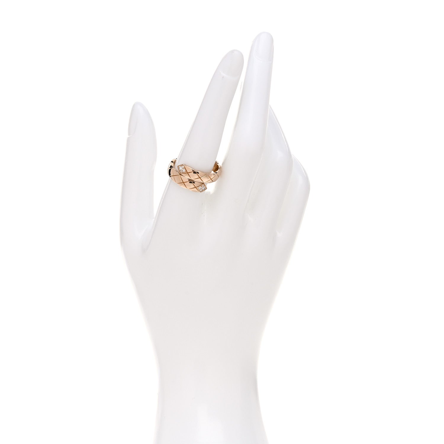 Chanel 18K Beige Gold Diamond Coco Crush Toi Et Moi Ring 57 8 2 of 5