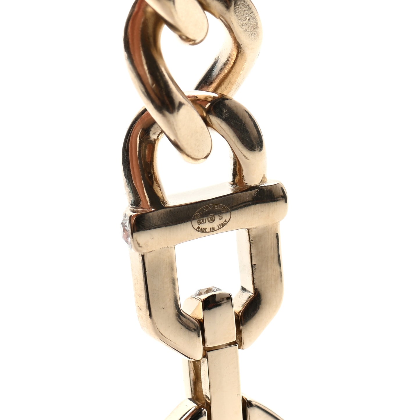 Metal Crystal CC Vendome CC Dangle Earrings Gold