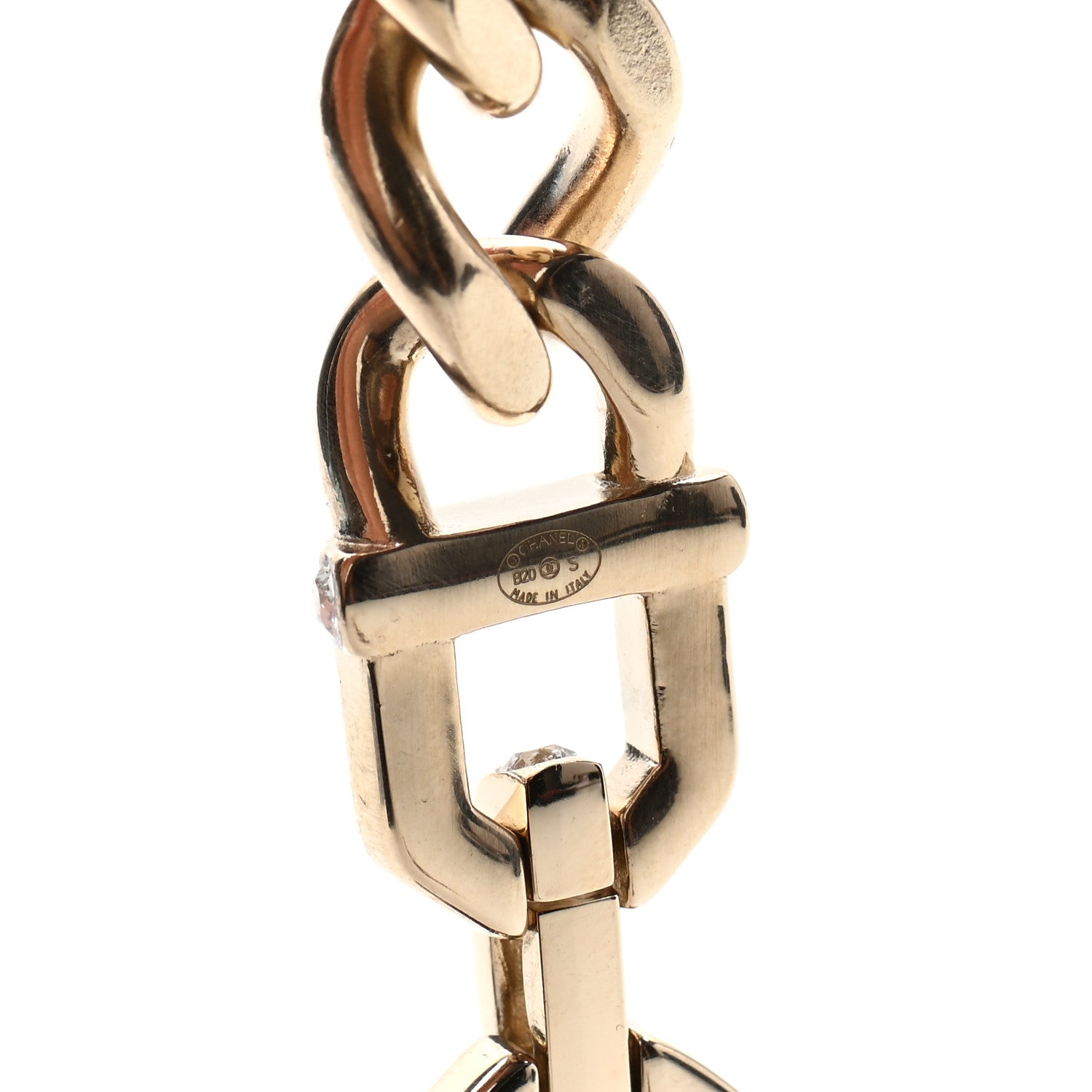 Chanel Metal Crystal CC Vendome CC Dangle Earrings Gold 4 of 4
