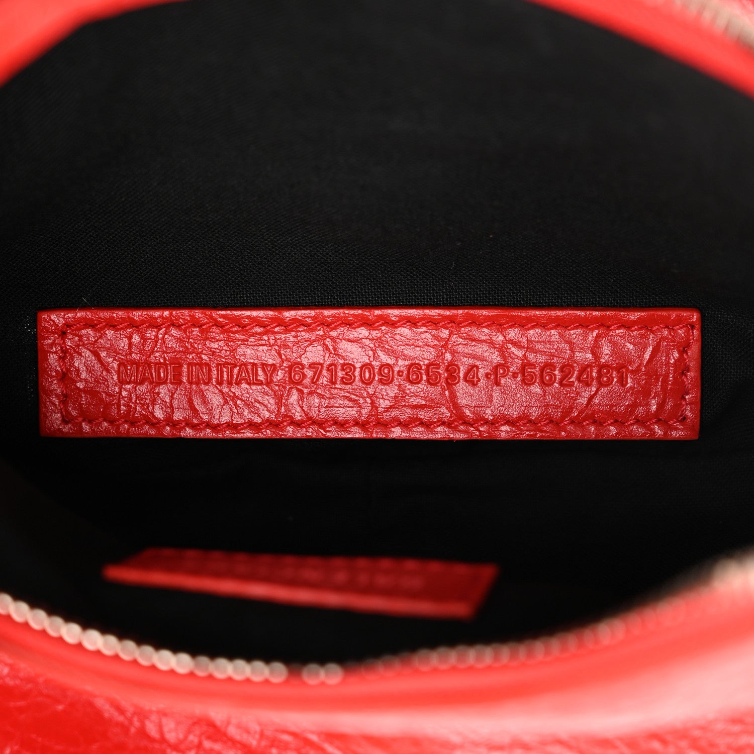 Balenciaga Agneau Arena Le Cagole Shoulder Bag XS Tomato Red 8 of 13