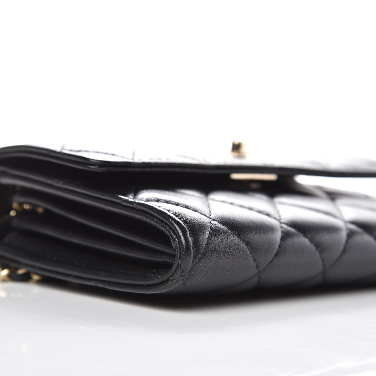 Chanel Lambskin Quilted Mini Trendy CC Wallet On Chain WOC Black 10 of 13