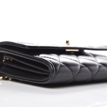 Chanel Lambskin Quilted Mini Trendy CC Wallet On Chain WOC Black 10 of 13