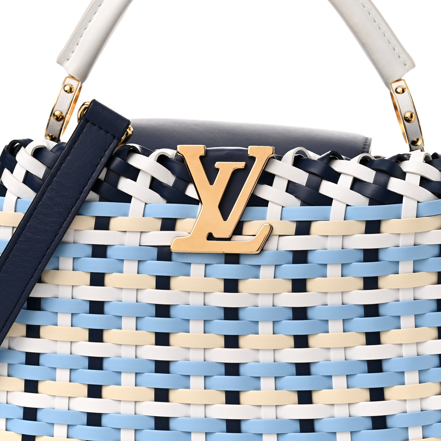 Louis Vuitton Taurillon Calfskin Guinguette Capucines BB Blue Indigo 7 of 10
