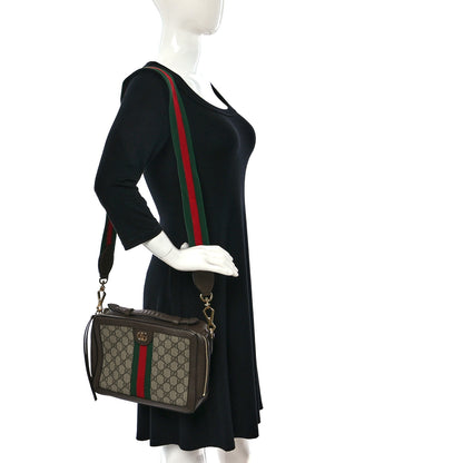Gucci GG Supreme Monogram Web Small Ophidia Top Handle Shoulder Bag Brown 2 of 10