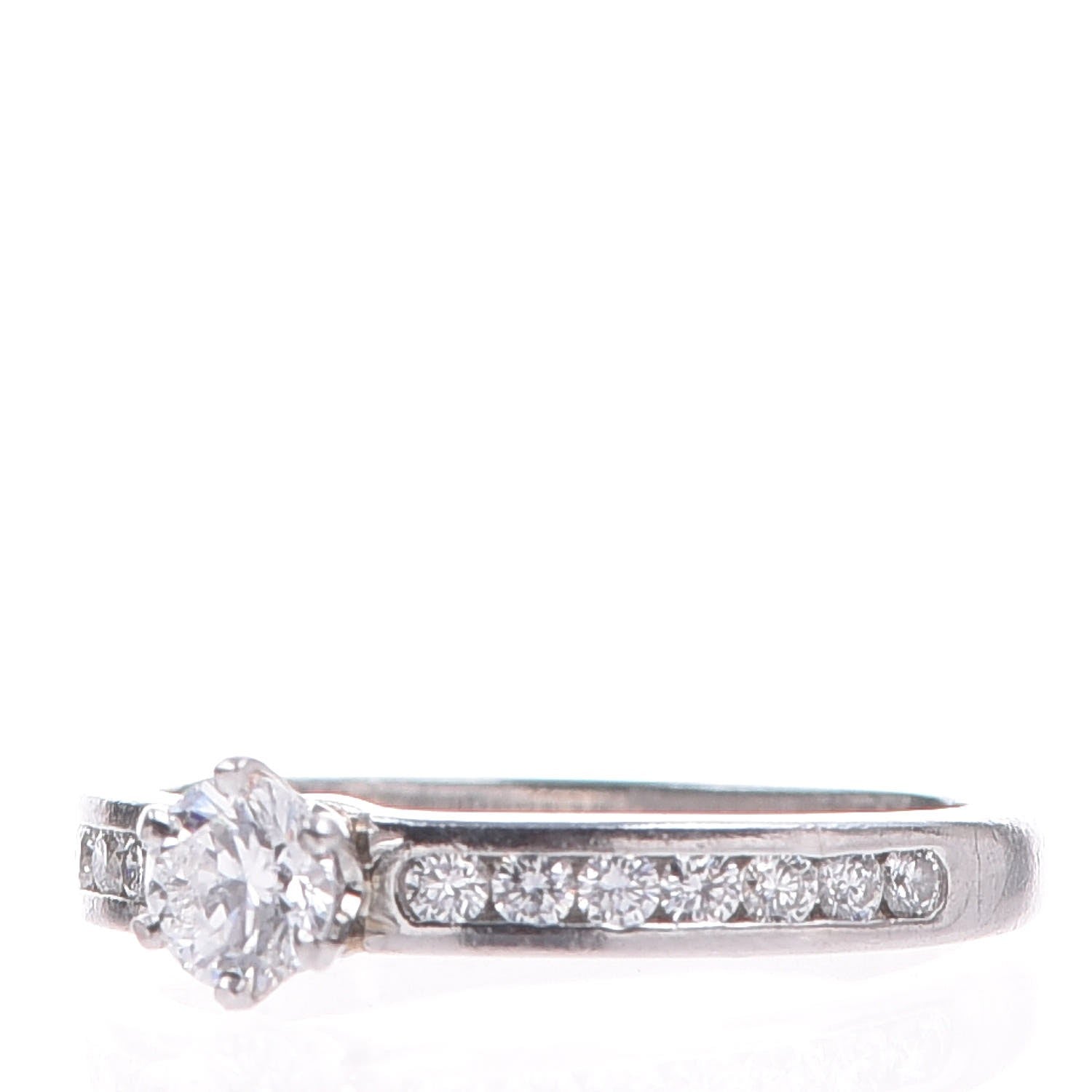 Tiffany 18K Platinum Diamond .31ct Engagement Ring 52 6 3 of 12