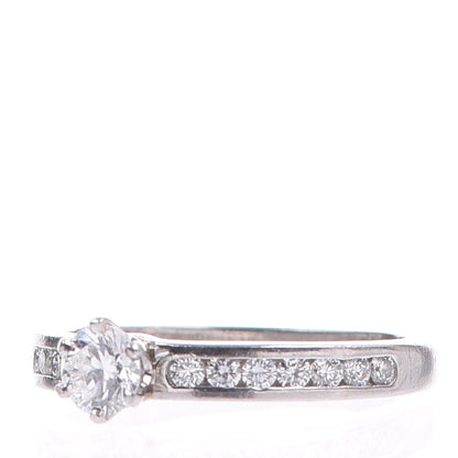 Tiffany 18K Platinum Diamond .31ct Engagement Ring 52 6 3 of 12