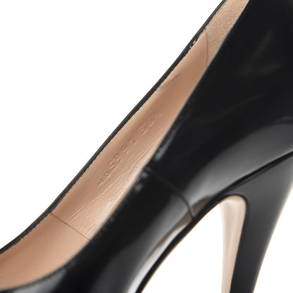 Gucci Polished Calfskin Regent Pumps 36.5 Black 9 of 11