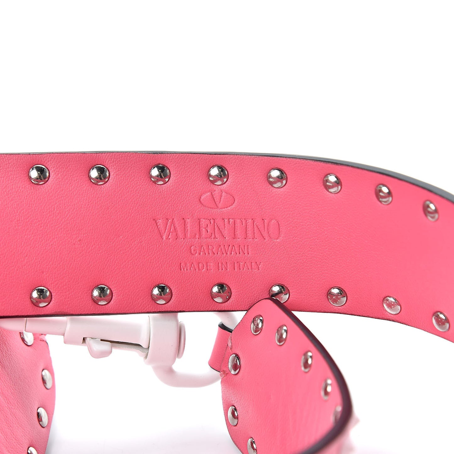 Lambskin Free Rockstud Spike Shoulder Strap Shadow Pink