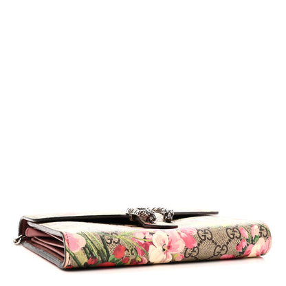 Gucci GG Supreme Monogram Blooms Mini Dionysus Chain Wallet Beige Multicolor Dry Rose 4 of 11