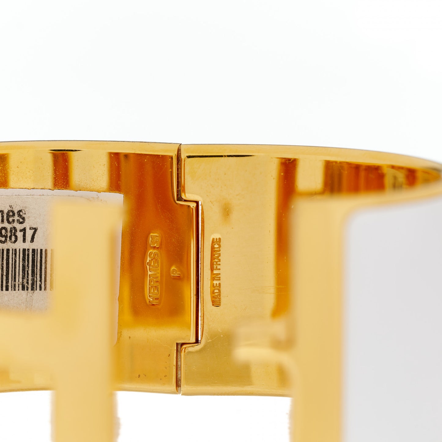 Enamel Extra Wide Clic Clac H Bracelet PM White