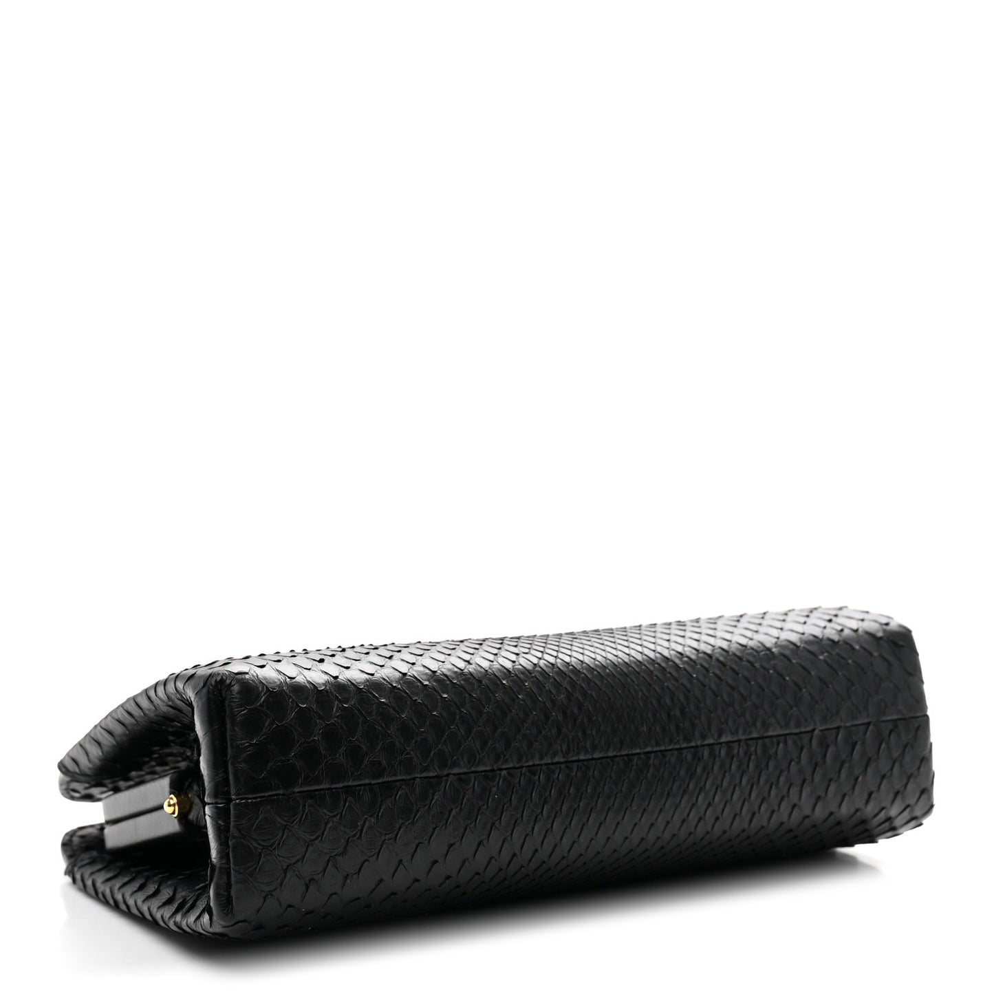 Snakeskin Amazon Clutch Black
