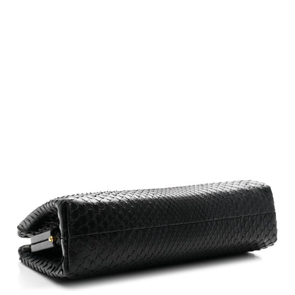 The Row Snakeskin Amazon Clutch Black 4 of 6