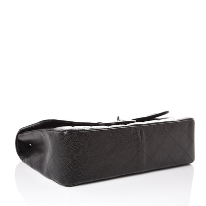 Chanel Caviar Quilted Jumbo Single Flap Black 4 of 10