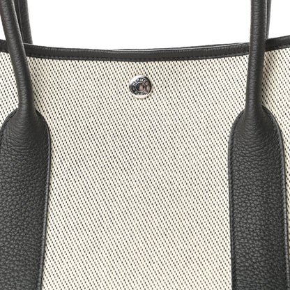 Hermes Twill H Negonda Garden Party 36 MM Tote Ecru Black 8 of 8