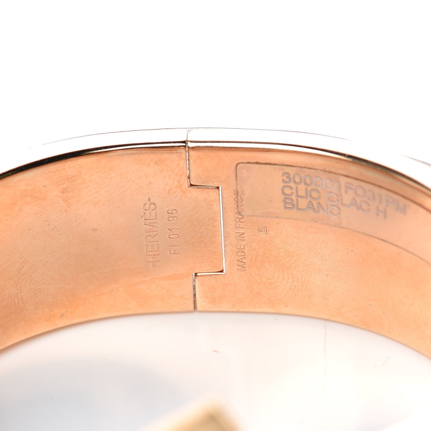 Hermes Enamel Wide Clic Clac H Bracelet PM White 6 of 8