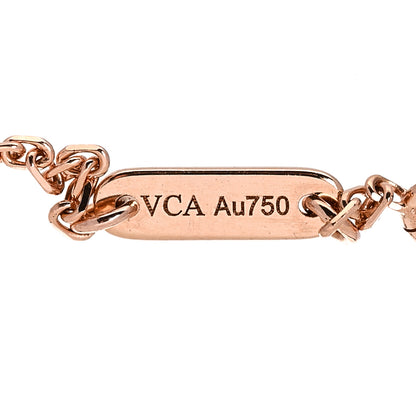 Van Cleef & Arpels 18K Rose Gold Gray Mother of Pearl Sweet Alhambra Butterfly Bracelet 3 of 4