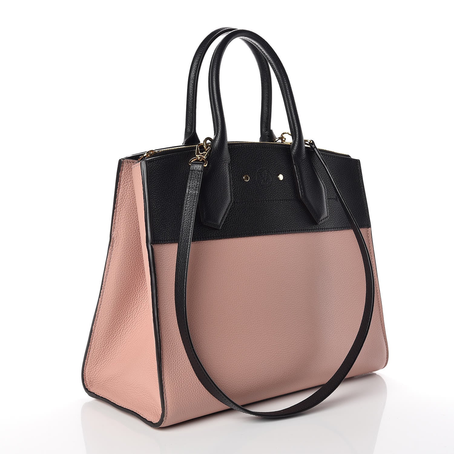 Louis Vuitton Calfskin City Steamer MM Magnolia Black 3 of 14