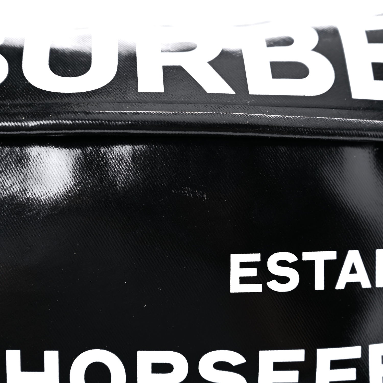 Burberry Coated Canvas Horseferry Print Extra Large Bum Bag Black 13 of 13