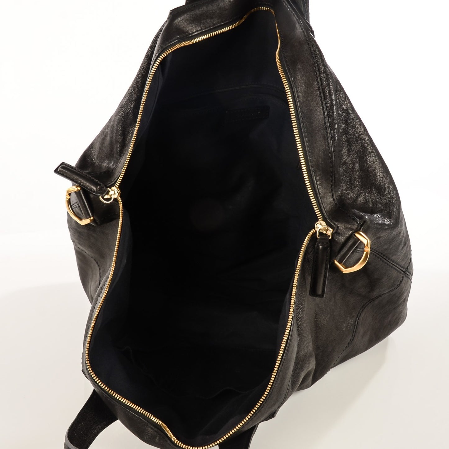 Lambskin Studded Large Nightingale Black
