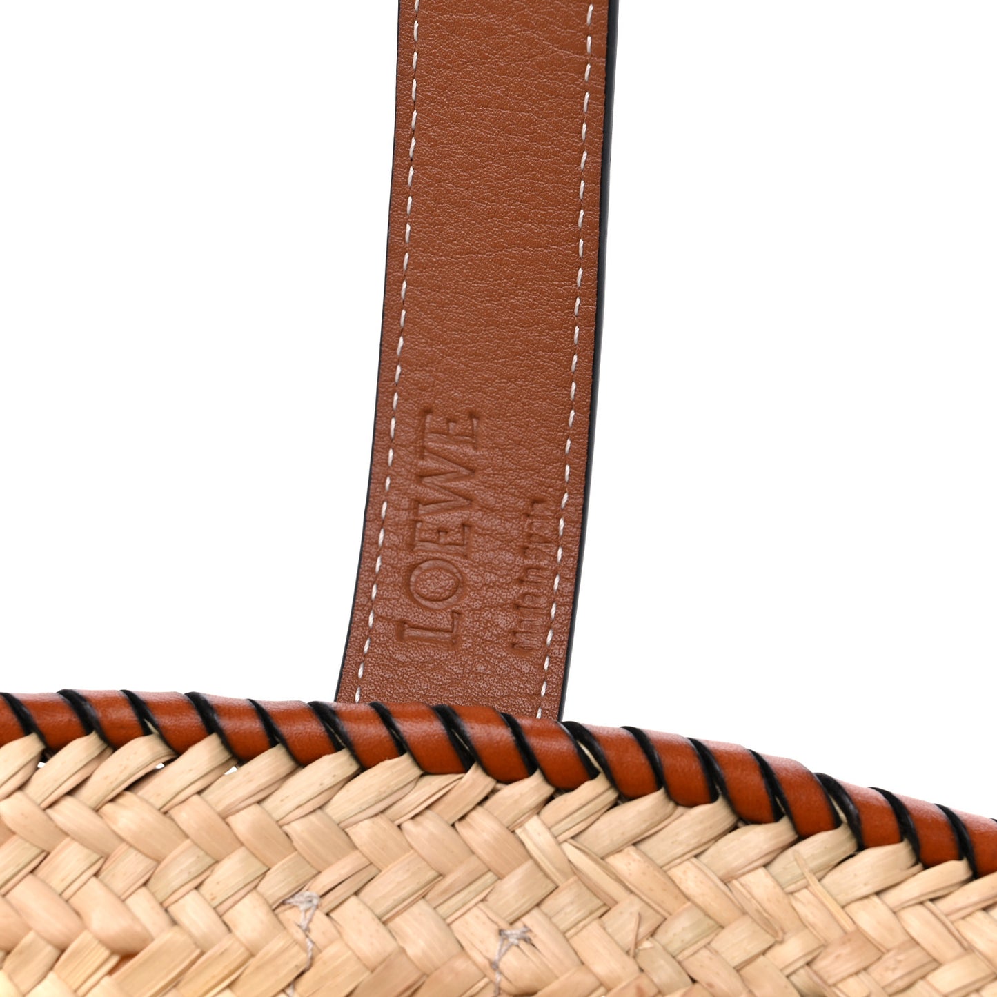 Raffia Small Basket Tote Bag Natural Tan