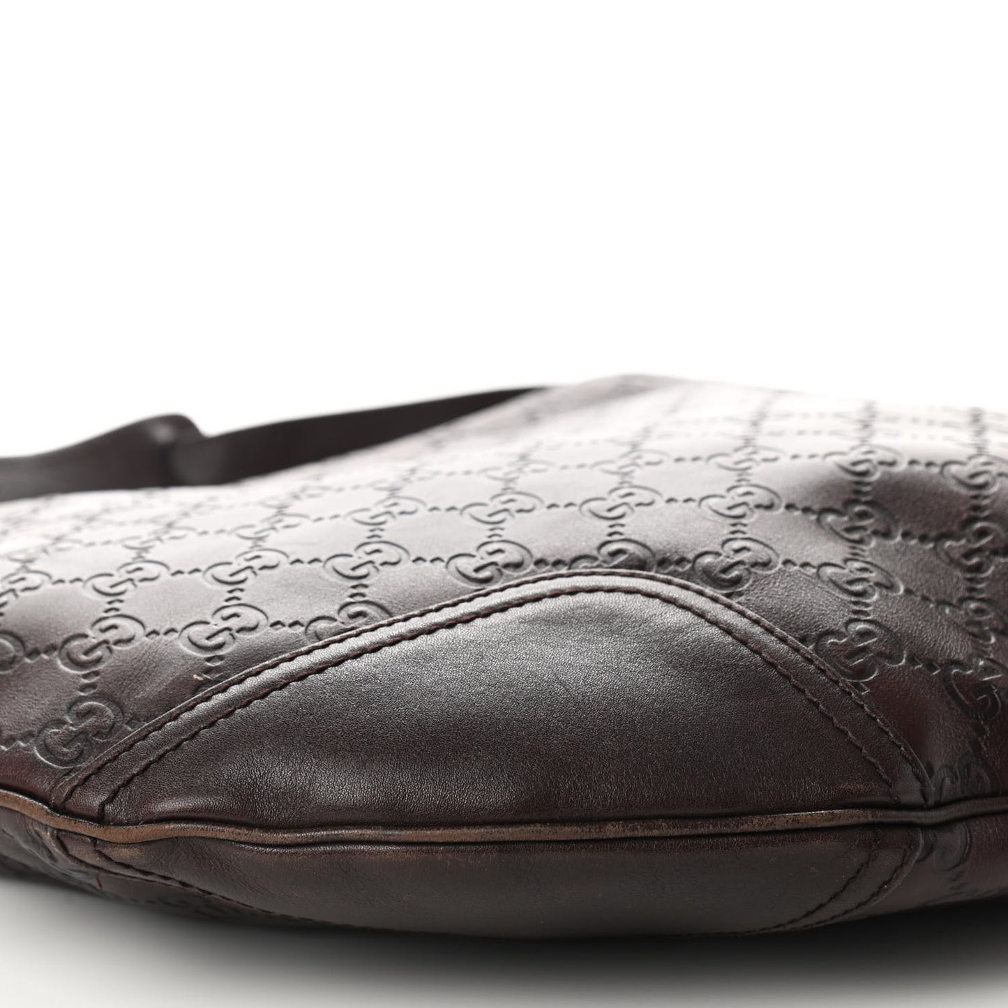 Guccissima Large Princy Hobo Dark Brown