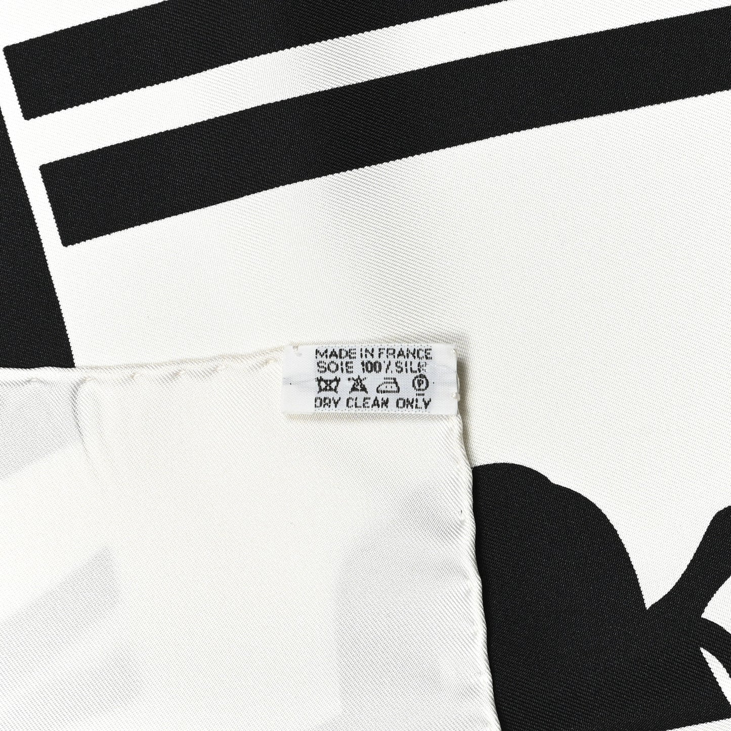 Silk Brides de Gala en Desordre Scarf 90 White Black