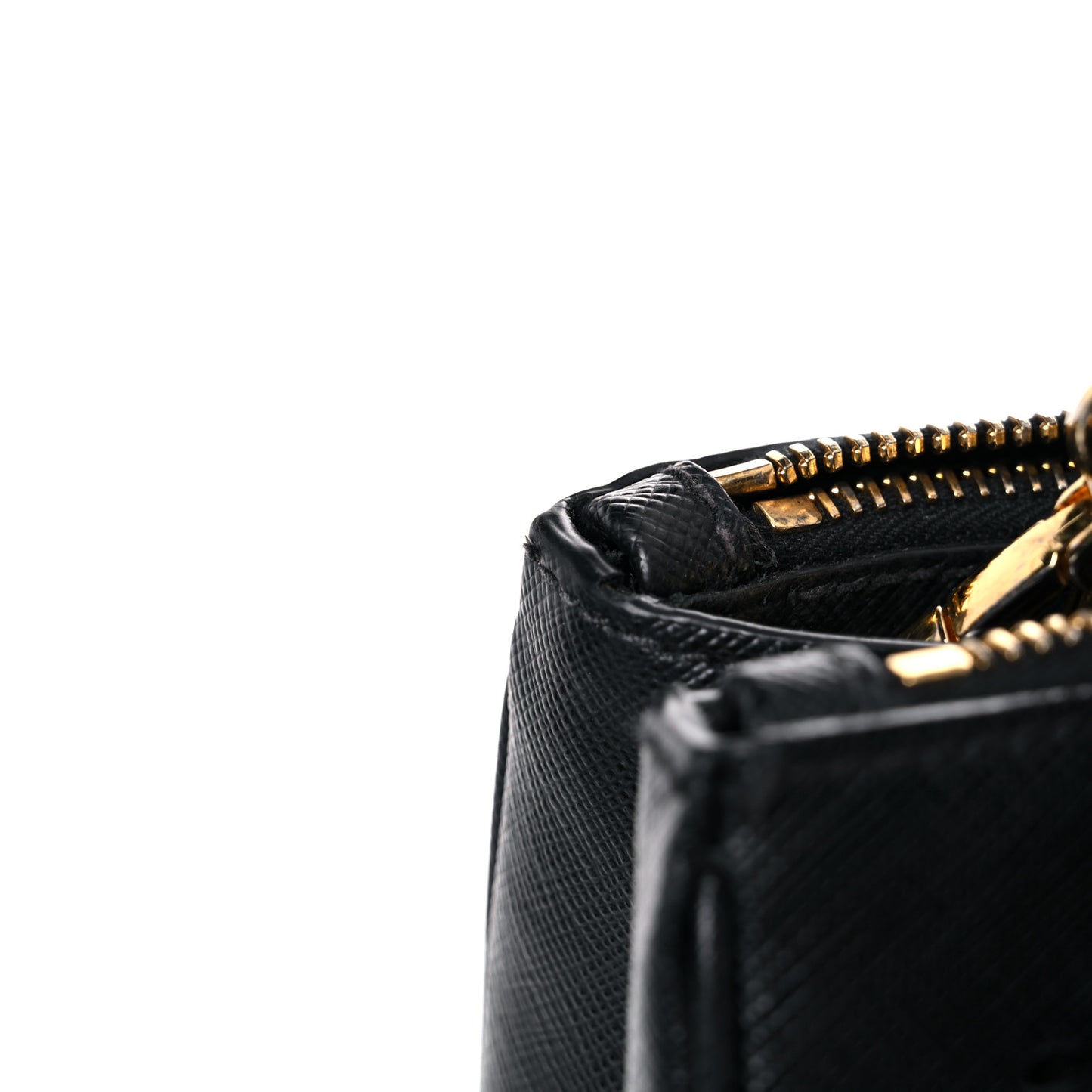 Saffiano Large Galleria Double Zip Tote Black