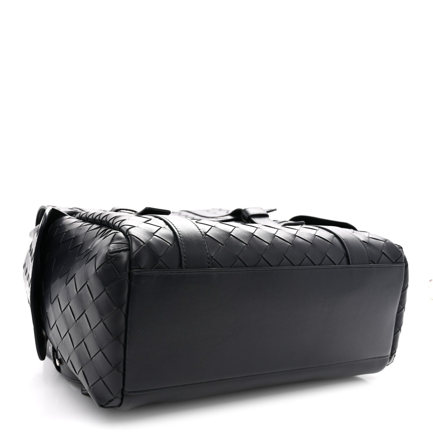 Canvas Calfskin Intrecciato Sassolungo Backpack Dark Blue
