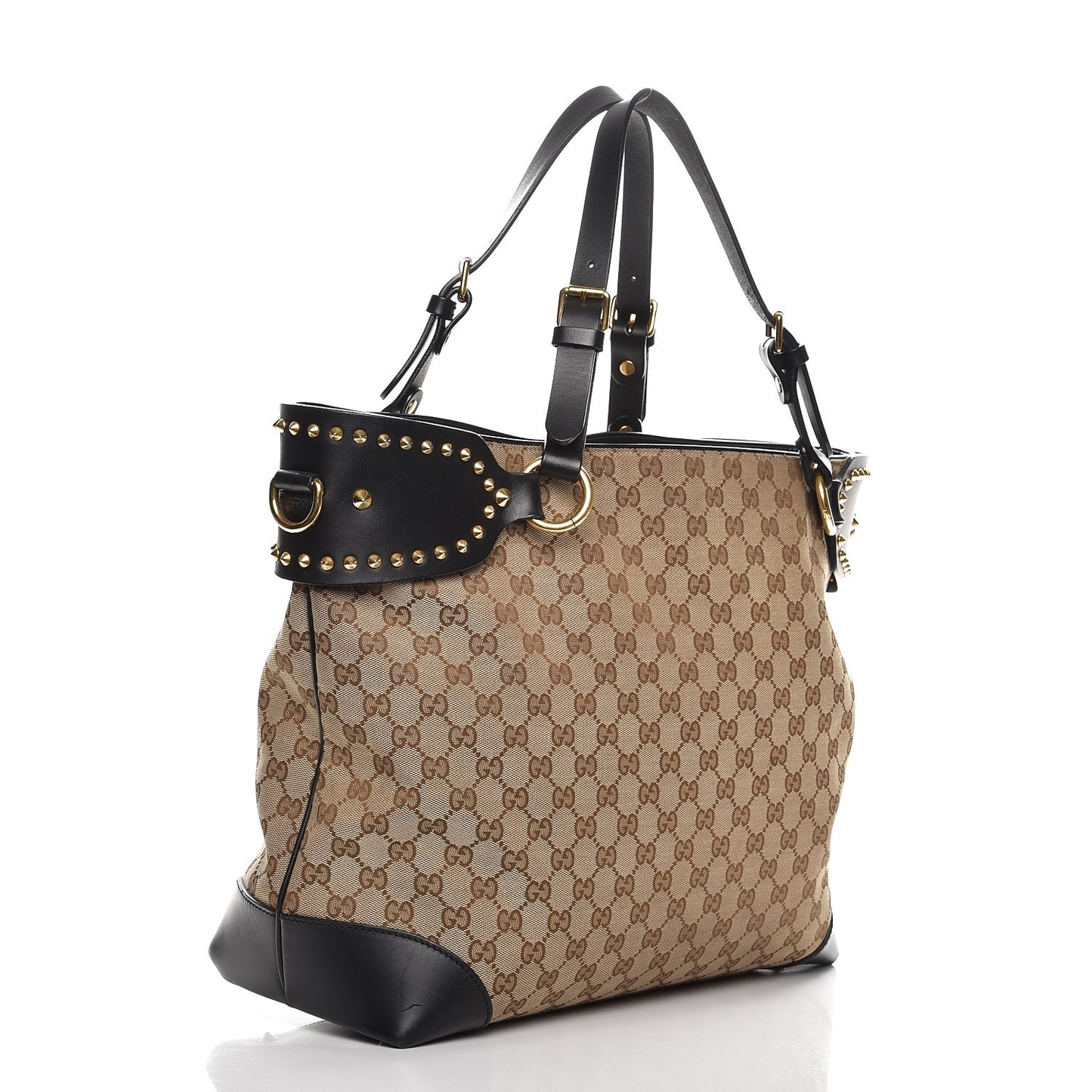 Monogram Patti Stud Tote Black