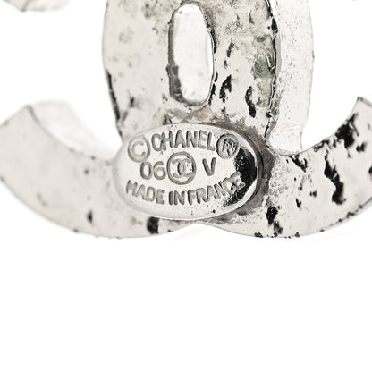 Chanel Crystal Mini Timeless CC Earrings Silver 4 of 4